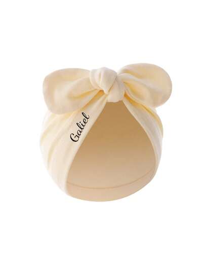 قبعة مخصصة لطفل حديث الولادة مطبوع عليها اسم الطفل، استخدام يومي للأولاد والبنات، مانع للخدوش ودافئة، مناسبة لجميع الفصول، اسم أو شعار مطبوع، هدية لحفل استقبال المولود، هدية مثالية للأطفال