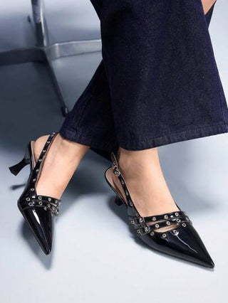 Cuccoo CUCCOO GRLICON أحذية كعب عالي مزينة بزهور ثلاثية الأبعاد أنيقة ذات نعل رفيع لسيدات البيرق