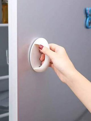 أثاث مكتبي 2 قطعة مقبض سحب للباب بدون ثقوب، قوي اللصق متعدد الاستخدامات بدون مسامير لأبواب النوافذ والخزائن والأدراج والخزانات والأبواب الزجاجية ، ديكور المنزل والحمام