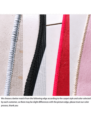 سجادة مربعة ذات طرف متعدد الألوان، ملائمة لتزيين غرف المعيشة، المطبخ، غرفة النوم، الحمام، بتصميم أنيق وبسيط قطعة واحدة