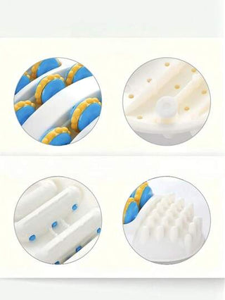 مدلك العناية بالقدم - 4 صفوف للمساج، تصميم إنرجونومي للاستخدام في المنزل، اللياقة البدنية، السفر واليوجا - من مادة ABS، مدلك الاسترخاء العضلي، مدلك القدم، مساعد الاسترخاء والتهدئة