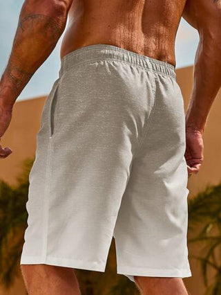 Manfinity Swimmode شورت صيفي للرجال مع سحاب الخصر والجيوب الجانبية والخلفية، بطانة داخلية، باستايل هاواي