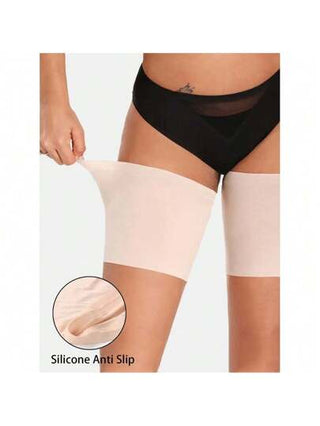 زوج من أشرطة الفخذ المضادة للاحتكاك للنساء في الصيف، شريط رفيع مرن مطاطي من جيل السيليكا، يوفر حماية من الاحتكاك، دفئ الساق