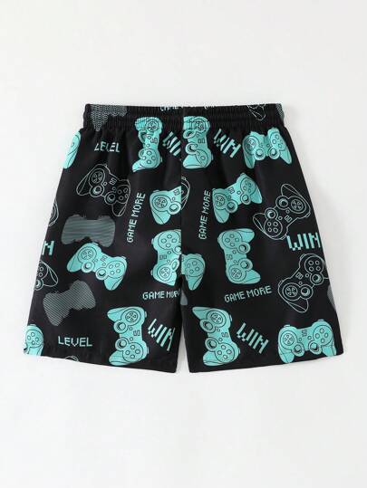 مايوه أولادي شورتات شاطئ عشوائية الطباعة مقاسات كبيرة للأولاد