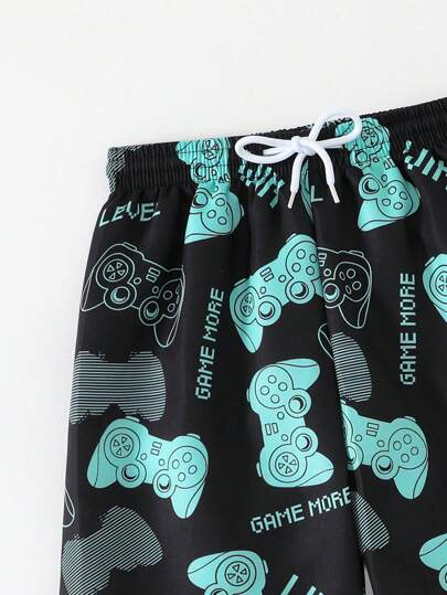 مايوه أولادي شورتات شاطئ عشوائية الطباعة مقاسات كبيرة للأولاد