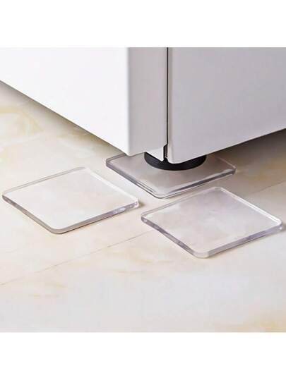 أثاث مكتبي 4 قطع من وسادات الأثاث السيليكون - مضادة للصدمات ومانعة للانزلاق، أغطية شفافة لحماية الأرضيات لآلات الغسيل والأسطح المعدنية، وسادات حماية