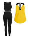 SHEIN Sport Studio طقم رياضي مطبوع بتصميم ملون للنساء