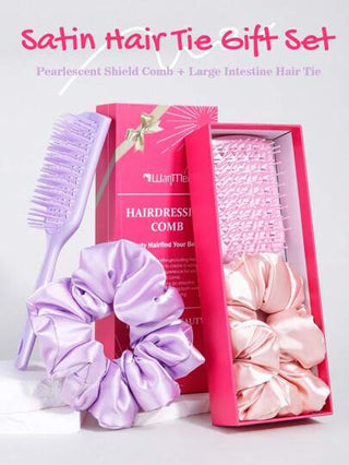 WANMEI مجموعة مرتاحة لنوم مجعدة للنساء، تشمل: عصا تجعيد بدون حرارة، قبعة ساتان وقبعة نوم مطاطية ناعمة، طقم العناية بالشعر المريح للتصفيف ليلاً وتخلص من تقصف الشعر، مثالية للشعر الطويل والمجعد والمتموج أو التالف، 1/2/3 قطع