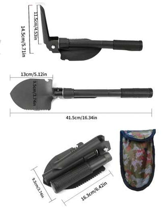 1 قطعة من معدات البقاء في الهواء الطلق والتخييم متعدد الوظائف بطية مزود بفتاحة زجاجات، منشار، كشاف، بوصلة، معدات البقاء في الهواء الطلق