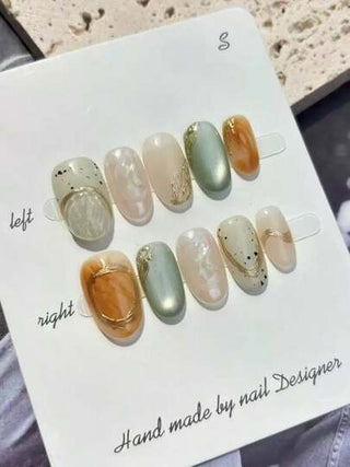 10 قطع ملصقات فن أظافر قطة اليد النقية القابلة للارتداء، تصميم جديد لأظافر عيون القطط تضيء المظهر، مناسبة للبنات أو النساء للارتداء في المناسبات أو المناسبات الخاصة.