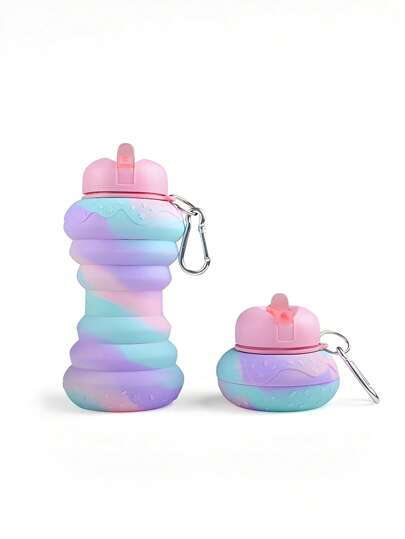 زجاجة مياه قابلة للطي من السيليكون سعة 600 مل، مناسبة للكبار والأطفال، مصنوعة من سيليكون عالي الجودة، مقاوم للحرارة العالية، مناسب للاستخدام في الهواء الطلق، للجري لمسافات طويلة، الدراجات، التنقل، وأغراض متعددة أخرى