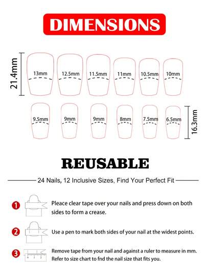 24 قطعة أظافر مستعارة قصيرة مربعة متعددة الألوان بتغطية كاملة، للبسها على الأظافر ويمكن ارتداؤها ، مع صمغ جيلي ومجموعة طحن الأظافر، مناسبة للاستخدام للسيدات / الفتيات في الحفلات والرقص ومختلف المناسبات اليومية