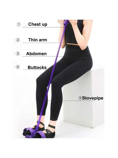 نحف وشد جسمك بالكامل باستخدام أشرطة المقاومة للدراجة - معدات اليوجا لشد وتطويل البطن والخصر والذراعين والساقين!