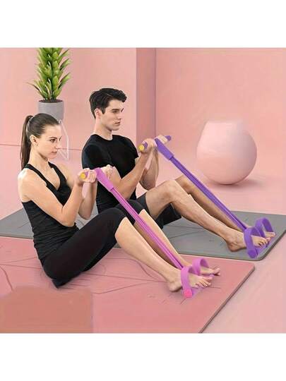 نحف وشد جسمك بالكامل باستخدام أشرطة المقاومة للدراجة - معدات اليوجا لشد وتطويل البطن والخصر والذراعين والساقين!