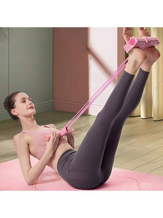 نحف وشد جسمك بالكامل باستخدام أشرطة المقاومة للدراجة - معدات اليوجا لشد وتطويل البطن والخصر والذراعين والساقين!