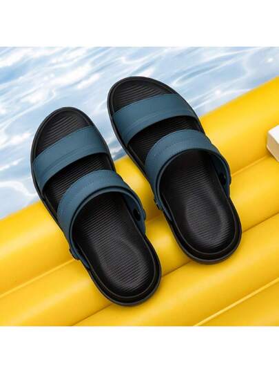 صنادل كاجوال للرجال ، مريحة ، خفيفة الوزن ، مانعة للانزلاق ، ذات أصابع مستديرة ، صنادل صيفية عصرية للاستخدام في الهواء الطلق أو الشاطئ