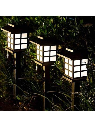 6 قطع أضواء منزلية صغيرة تعمل بالطاقة الشمسية، أضواء حديقة خارجية، أضواء زخرفية خارجية مقاومة للماء، أضواء شوارع LED، مناسبة للديكور اليومي والأعياد في حديقة المنزل ممرات المشاة وحوض السباحة ودرب السيارات، أضواء حفلة عشاء عائلية وعيد ميلاد وحفلة زفاف، إنا