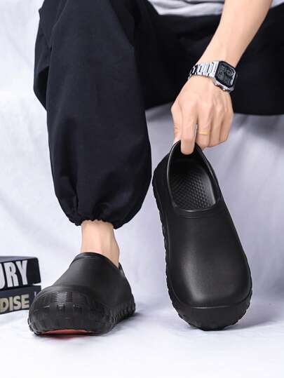 أحذية الطهاة ذات النعل السميك للرجال، أحذية طهاة غير رسمية متعددة الاستخدامات سهلة الارتداء غير منزلقة للمطبخ