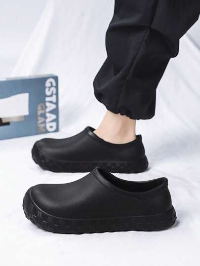 أحذية الطهاة ذات النعل السميك للرجال، أحذية طهاة غير رسمية متعددة الاستخدامات سهلة الارتداء غير منزلقة للمطبخ