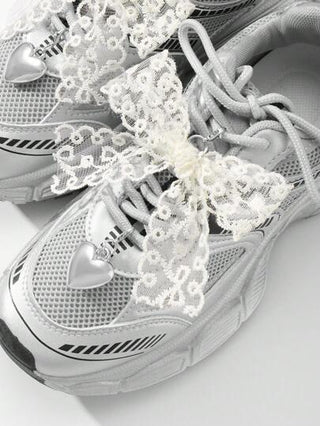 ROMWE Kawaii 4 قطع مجموعة ديكورات أحذية راقية بتصميم بسيط بيج مزخرفة بالخرزات والأقواس, مناسبة للنساء للارتداء اليومي وكهدايا للمناسبات