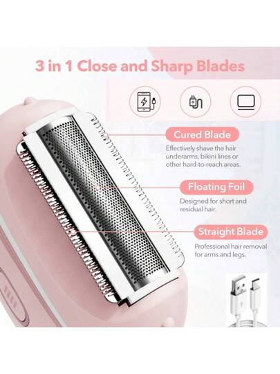 RAF إزالة الشعر دون ألم محمول 3 في 1 للنساء ، ماكينة إزالة الشعر الكهربائية لاسلكية للوجه والساقين والذراعين والإبطين ومنطقة البكيني، البطاريات غير مشمولة ، جهاز إزالة الشعر للوجه والحواجب وفرد الشعر الخفيف مع إضاءة ، معزز الجمال النسائي - أداة...