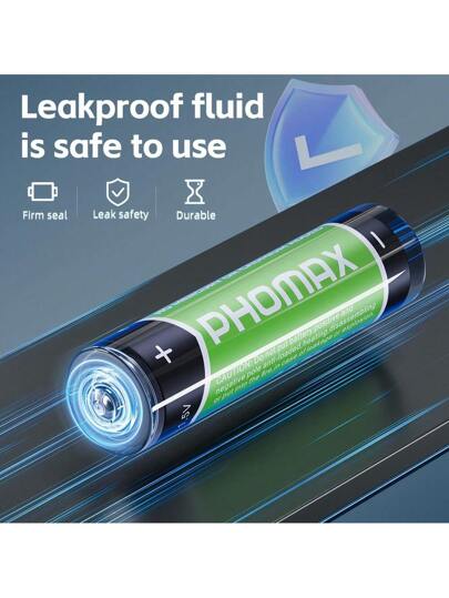 PHOMAX بطاريات أساسية كربون-زنك من PHOMAX بقوة 1.5 فولت AA+AAA متوفرة في عبوات من 20+20 قطعة. لها جهد كهربائي مستقر ، وأداء عالي. مناسبة للطائرات بدون طيار و أجهزة التحكم عن بعد