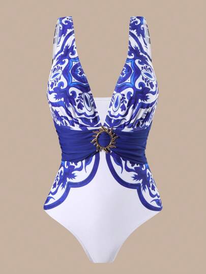 Swim Oasis مجموعة بدلة السباحة البسيطة للمرأة ذات القطعة الواحدة من 3 قطع، مقاس كبير، ملابس البحر في فصل الصيف