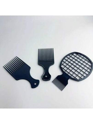 مشط للشعر المجعد للسود، طقم سبونج تصفيف 5 قطع، 3 مشاط، 1 قفاز سبونج تصفيف، 1 سبونج تصفيف، مشط تصفيف للصالون، مشط تجعيد غير مقيد بجنس، طقم مشط سبونج تصفيف