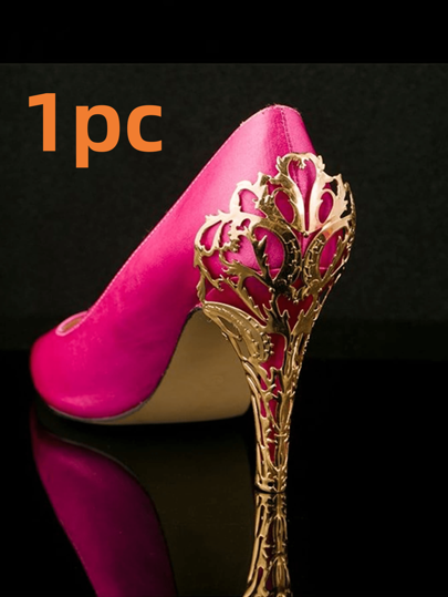 قطعة واحدة من ديكور حذاء فينيكس العتيق مع قطع معدنية مجوفة، مناسب لتزيين أحذية الزفاف ذات الكعب العالي والاكسسوارات الأخرى