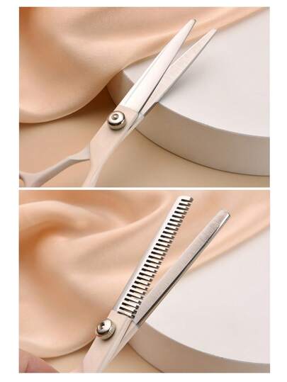 1 قطعة/2 قطعة مجموعة مقص تقليم الشعر الوردي متدرج، من الفولاذ المقاوم للصدأ، أداة احترافية لحلاقة الشعر للحلاق والصالون، مقص ونصف مقص، أدوات تصفيف الشعر