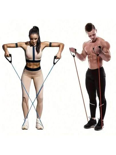 حزام مقاومة ذو 5 مستويات مع حبل للسحب ، شريط تدريب عضلات الصدر للرجال، مناسب للتمارين المنزلية، التدريب على القوة، اليوجا، البيلاتس، هدية مثالية لعيد الميلاد وعيد الحب وعيد الأم