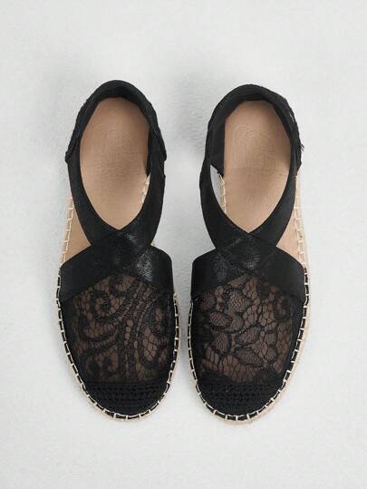 Styleloop أحذية نسائية مصممة بتطريز وحزامكاحل شقة، حذاء إسبادريل الدانتيل للعطلات، تخفيضات الصيف للأحذية الصيفية، الأحساس البوهيمي.