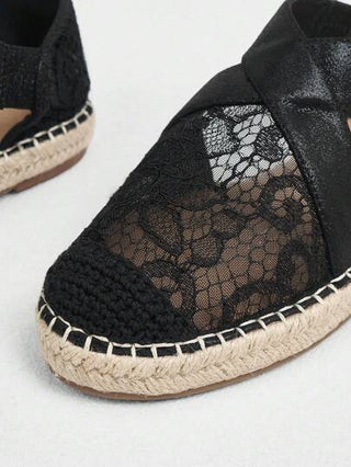 Styleloop أحذية نسائية مصممة بتطريز وحزامكاحل شقة، حذاء إسبادريل الدانتيل للعطلات، تخفيضات الصيف للأحذية الصيفية، الأحساس البوهيمي.