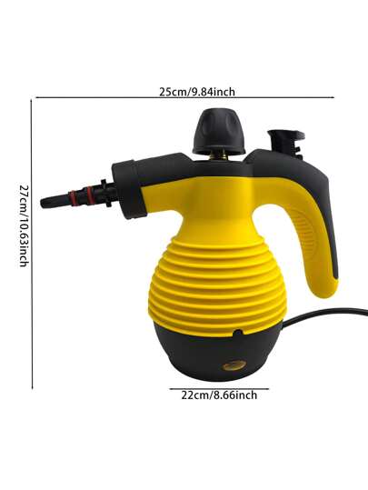 منظف بالبخار محمول باليد، منظف بخاري منزلي مناسب لتنظيف أسطح متنوعة، يستخدم لتنظيف الأوساخ والشحوم والأرضيات والأثاث والفواصل في البلاط والسيارات (قابس بريطاني)