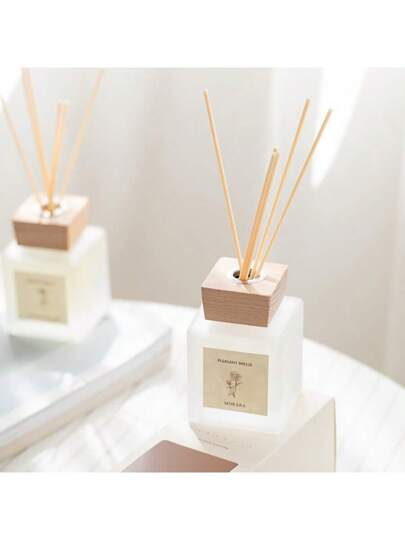 مجموعة موزع عطر بلا لهب (1 زجاجة زيت أساسي + 5 عصي معطرة), 4 روائح من مستخلصات نباتية طبيعية، موزع عطر ديكور المنزل، منعش دائم للغرف والمكاتب وغرف المعيشة والحمام، هدية مثالية لأعياد الميلاد وعيد الميلاد