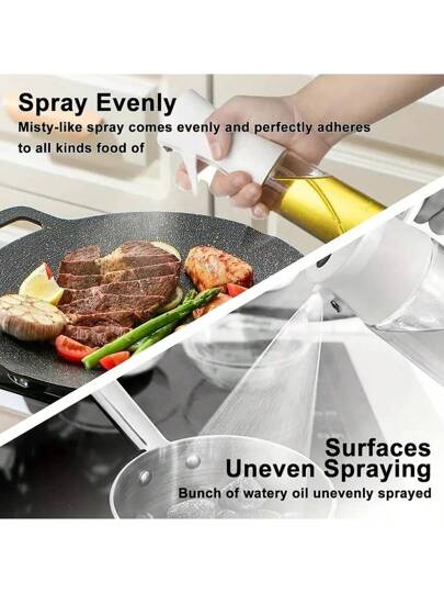 رذاذ زيت الزيتون متعدد الاستخدامات - مثالي للطهي والخبز والشواء والسلطات | أداة مطبخ مثالية للمنزل والمطعم والتخييم الخارجي