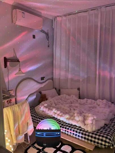 مصباح الإسقاط أورورا 1 قطعة بتحكم عن بعد متغير إلى 7 ألوان، إضاءة ليلية إسقاطية لغرفة النوم، غرفة الألعاب، المسرح المنزلي، ديكور المنزل، هدية عيد الحب، التخييم، ديكور الحفلات