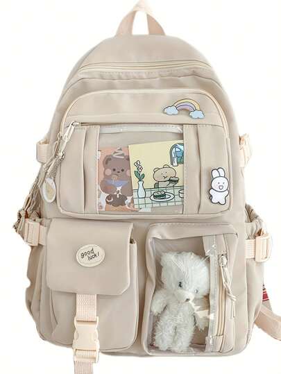 حقيبة ظهر سعة كبيرة متعددة الاستخدامات، كلاسيكية جميلة محمولة مناسبة للتنقل والعطلات والاستخدام اليومي