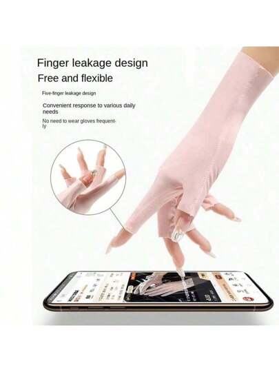 زوج من قفازات الوقاية من أشعة الشمس لفن الأظافر، قفازات حماية الأشعة فوق البنفسجية، أداة للمصابيح الأشعة فوق البنفسجية LED جل الأظافر