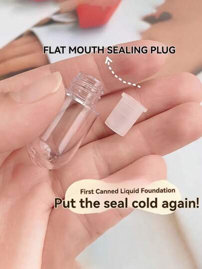 زجاجة أساس سائل شفاف وصغيرة 4.5/10/15مل ، مع فرشاة ، زجاجة أحمر شفاه سائل صغيرة، موزع أساس سائل ، حاوية تخزين مستحضرات التجميل قابلة لإعادة الاستخدام، حاوية مستحضرات التجميل السفرية الصغيرة ، موزع المستحضرات