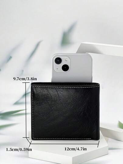 HOVI'S محفظة قصيرة للرجال - موضة عصرية كاجوال كلاسيكية لطلاب الجامعة | محفظة شباب أعمال جديدة متعددة الفتحات مصممة بتطعيمات ألوان