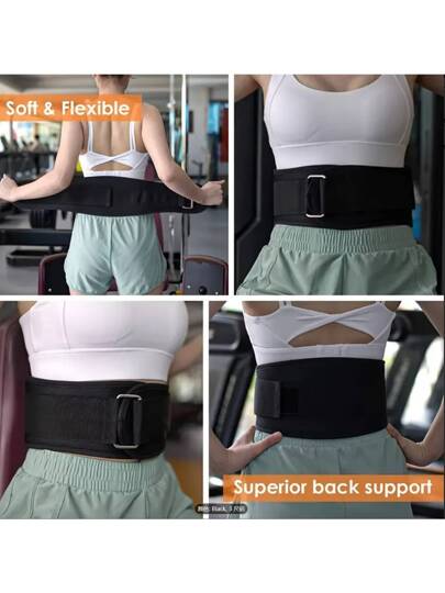 1 حزام رياضي لرفع الأثقال مصنوع من الفوم (EVA)، قابل للتعديل لدعم الخصر والظهر، مغلق بإبزيم، يغسل باليد فقط، مناسب لتدريبات الإسكوات والبِدَل والبَرَبِل