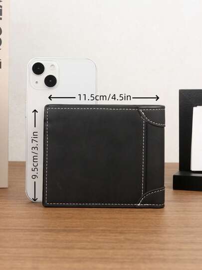 HOVI'S محفظة رجالية قياس قصير بتصميم عصري بسيط - أنيقة للأعمال والمكتب والتنقل، حامل بطاقات متعدد، محفظة وظيفية للشباب