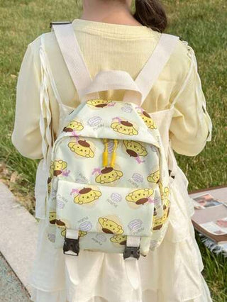 Sanrio حقيبة ظهر قطط نايلون، حقيبة صغيرة جذابة للبنات، كيس تخزين خفيف الوزن بنمط كرتوني، إغلاق بسوستة، حقيبة مدرسية كلب دارسينون، مناسبة كحقيبة هدايا لحفلات، حقيبة سفر للخروجات