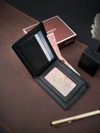 HOVI'S محفظة الرجال القصيرة - محفظة عصرية كاجوال ڤينتيج للدولار، متعددة الفتحات للبطاقات والوظائف، محفظة قصيرة محمولة لعملة معدنية