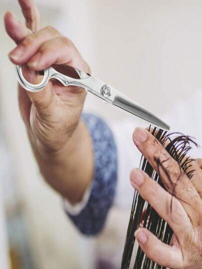 طقم مقصات تقليم الشعر، مقصات حلاقة احترافية، طقم مقصات تنعيم الشعر للاستخدام المنزلي وصالون الحلاقة، مقص تقليم شعر 1 قطعة، ومقص تنعيم 1 قطعة ومشط 1 قطعة