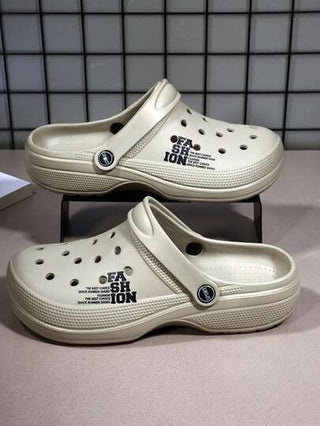 أحذية صيفية رجالية مريحة متعددة الاستخدامات وقابلة للتنفس بفتحات، صنادل سهلة الارتداء، أحذية شاطئ مانعة للانزلاق