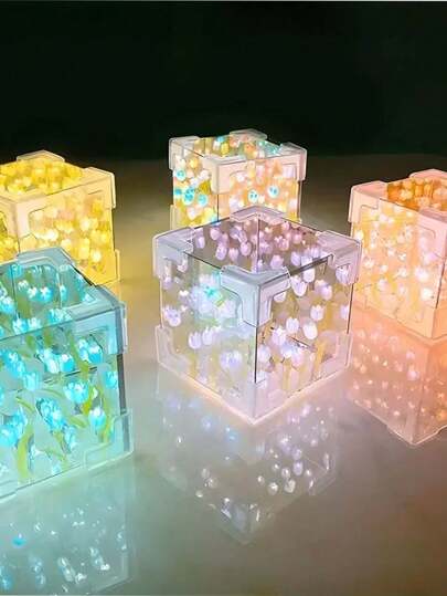 1 مجموعة ضوء ليلي على شكل زهرة التوليب DIY / 20 زهرة حديقة، تشمل المواد والأدوات، رائعة كهدية، عيد ميلاد، عيد الحب، ديكور المنزل، مستلزمات حرفية DIY