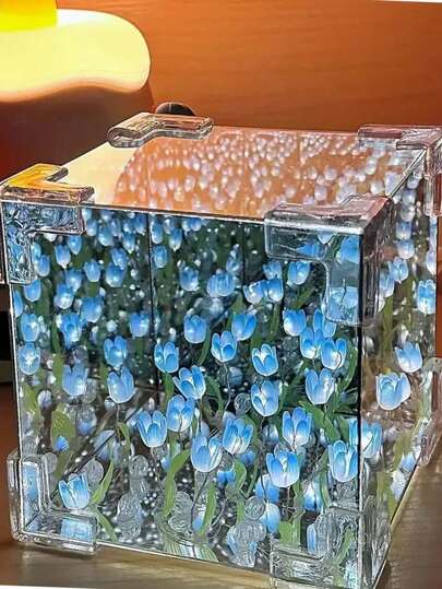 1 مجموعة ضوء ليلي على شكل زهرة التوليب DIY / 20 زهرة حديقة، تشمل المواد والأدوات، رائعة كهدية، عيد ميلاد، عيد الحب، ديكور المنزل، مستلزمات حرفية DIY