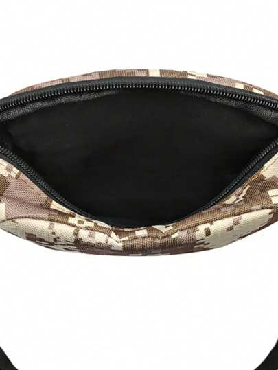 حقيبة كتف رجالية كاجوال متعددة الطبقات، حقيبة جسم متقاطع من النايلون، حقيبة رجالية لرجال الأعمال، مجموعة محفظة، طبعة كامو